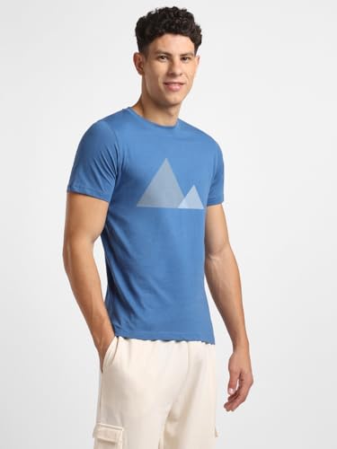Image of Nobero 100% Cotton T Shirts for Men Stylish | Regular Fit | Graphic Printed T Shirts for Men 180 GSM Combed Cotton | Round Neck Half Sleeve