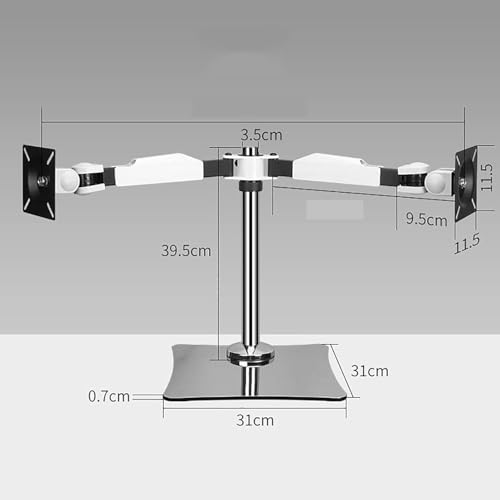 Support écran PC de 12 à 24 pouces entièrement orientable - 3