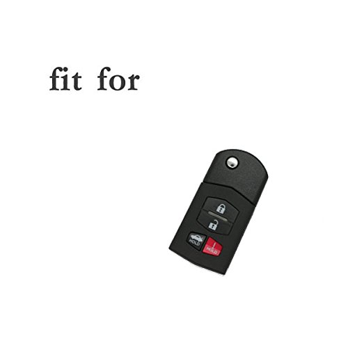 BROVACS Silicone Cover Protector Case Holder Skin Jacket Compatible with MAZDA 4 Button Flip Remote Key Fob CV2534 Grey - Image 3