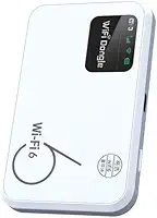 EIOTCLUB Hotspot Wi-Fi portátil 4G LTE, Internet móvel sem contrato | Pay-as-YouGo, 1 GB de dados de teste, 10 conexões de dispositivos, bateria de 3000 mAh, Wi-Fi de bolso para viagens, casa, carro