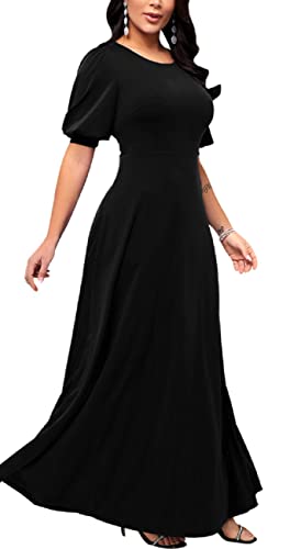 Maxi Dresses for Women Casual Floor Length Round Neck Party Formal Long Dresses3