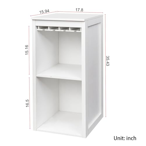 Gabinete modular blanco para bar de vinos con estantes miniatura 2