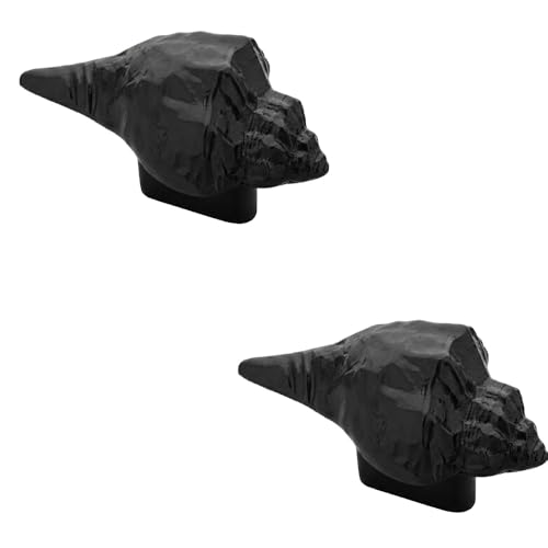 Image of Shell Shape Knob for Drawer /Cabinet Knob for Drawers /Wardrob Drawer Knobs /Drawer Handle (Zinc Alloy /Black Finish) Pack of 2-| 3 Years Warranty |
