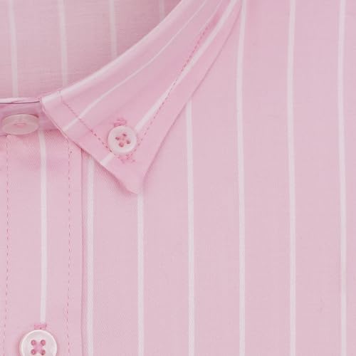 Image of GHPC 100% Cotton Chalk Striped Full Sleeves Regular Fit Formal Shirt for Men