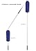 Microfiber Feather Duster with Telescoping Extension Pole/Hypoallergenic Dust Cleaner/Bendable Flexible Cleaning Head/Extendable Tool for Ceiling Fan,Gap… (Blue)