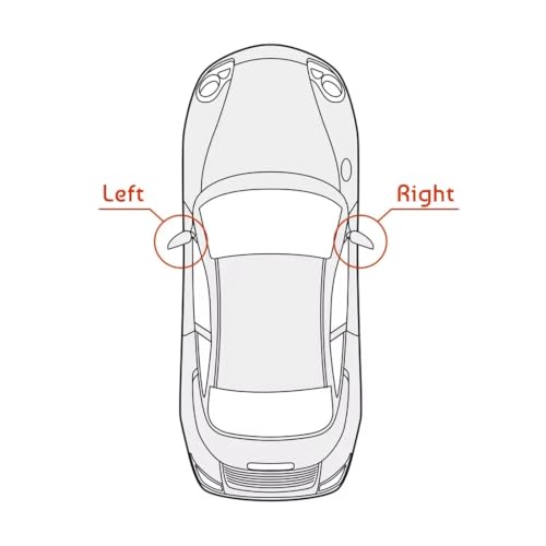Verre recul miroir dégivrant avec support clipsable gauche pour C3 C4 - 5