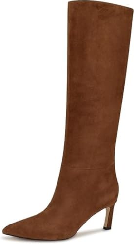 Nine West Women's Lorthey Boot, Cognac Suede 120, 8