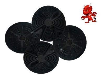 Filtre charbon actif hotte PKM UBH6002H anti odeur graisse megaset de 4 recharges pour cuisine