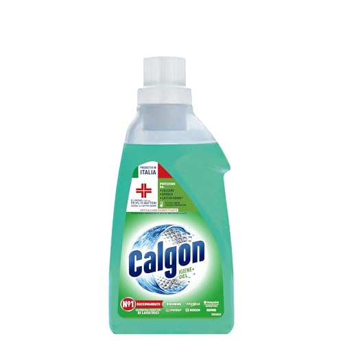 Calgon Hygiène + Gel anticalcaire, additif anticalaire pour machines à laver, 750 ml d'anticalcaire désinfectant