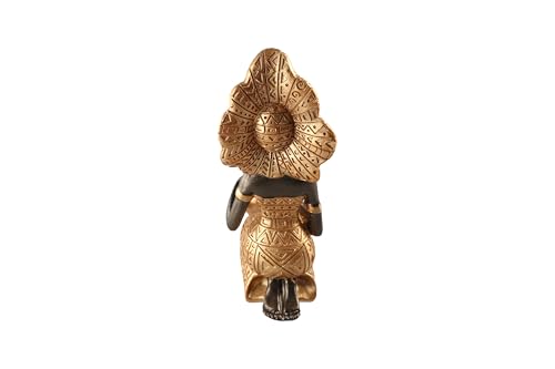 Estatua de mujer africana de resina para decoración retro miniatura 7