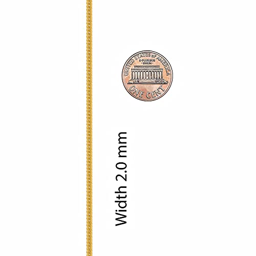 Lifetime Jewelry Crushed Herringbone Chain Necklaces For Women And Men 24K Gold Plated (22 Inches, 2Mm, Gold) #TOP4