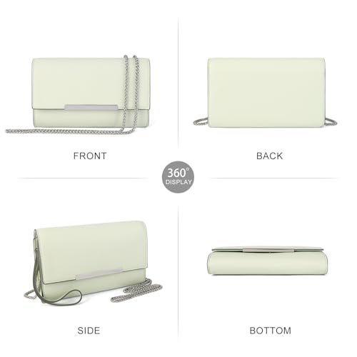 Image of AFKOMST Clutch Purses for Women Small Convertible Wristlet and Evening Bag | Vegan Leather, Fits 6.7-inch Phone /Passport, Versatile for Formal Events /Prom /Wedding /Cocktail /Night Out /Daily Use