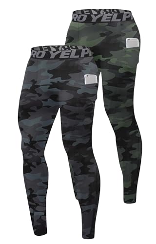 SPVISE Men's Compression Pants Cool Dry Athletic Leggings Workout Running Tights Active Spandex Sports Base Layer Yoga Pants