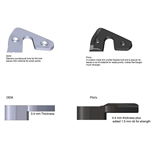 Pilo Suporte de desviador D1124 compatível/substituição para BMW Active Hybrid E-Bike