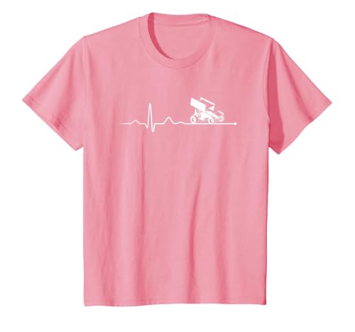 Sprint CAR Racing: Sprint Car Racing Heartbeat T-Shirt, Youth, Pink, 2T