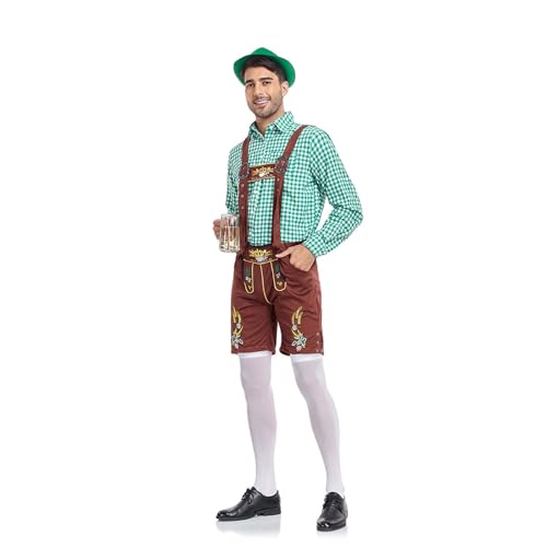 Pantalon en cuir brodé Oktoberfest de qualité supérieure style bavarois - 4