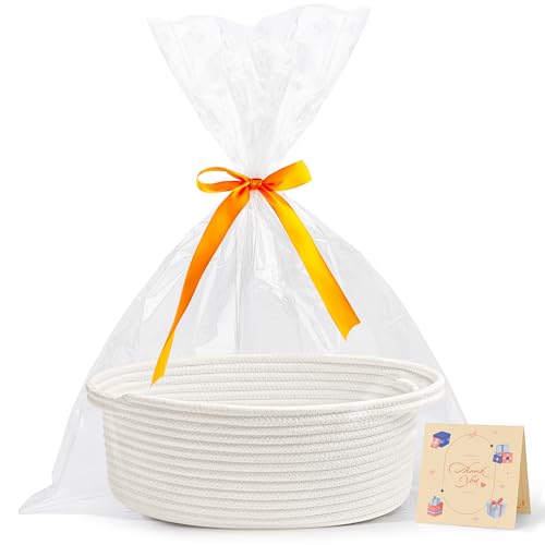 Pro Goleem Small Woven Basket with Gift Bags and Ribbons Durable Baskets for...