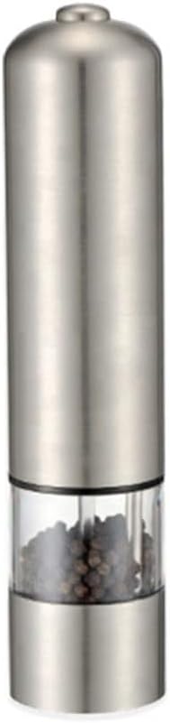 Stainless Steel Electric Pepper Grinder Spice Salt Grinding Kitchen Seasoning Bottle Black Pepper Grinder(White-Fruit peach5)