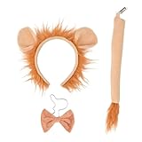 UGPLM Headband with Tail and Bow Tie Cosplay for Children Photo Props Events