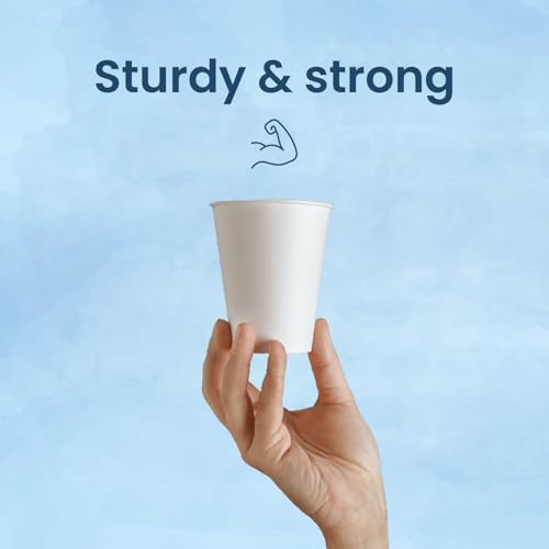 Origami Disposable & Leakproof Party Paper Cups | Eco Friendly & Biodegradable Glass | Ideal for Home, Office & Travel (100 Pcs) 150 ml