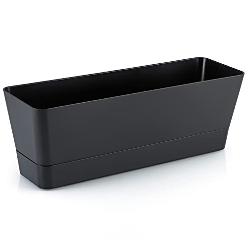 Skelang 3 Pcs Small Rectangle Plant Pot, Succulent Planter Box with Drainage Holes - Image 2