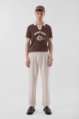 Image of SNITCH Men Formal Trousers | Slim Fit Pleated Front Design | Durable Polyester Blend with Medium Stretch | Perfect for Office & Formal Occasions