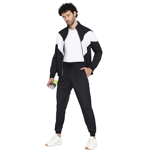Image of YUUKI MEN MENS NSP CHEV TS 1 Track Suit, BLACK /WHITE, M