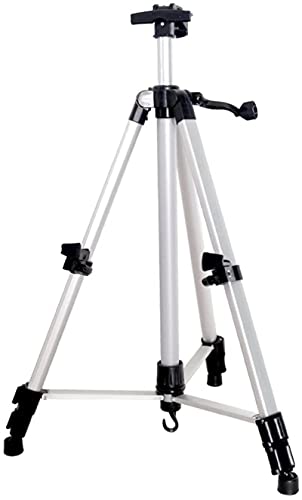 SBCGFY Caballete retráctil de Aluminio, Caballete Plegable de Metal, Caballete Triangular para Dibujo.(Plata)