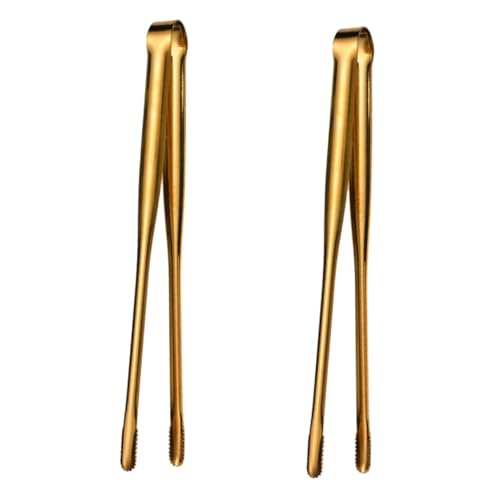 OFFSCH 2Pcs Stainless Steel Barbecue Tongs Wear Resistant Food Clamps for Grilling Comfortable Grip Kitchen Utensils for Home Restaurant and Outdoor Events