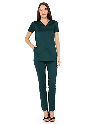 Image of Associated Uniforms Womens Cotton Slim Fit Scrub Suit with Lycra /Spandex /Stretch feel (LYCO)