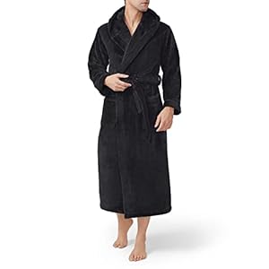 DAVID ARCHY Men’s Soft Fleece Plush Robe Full Length Long Bathrobe