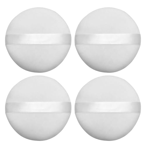 4 Stück Runde Puderquaste, Runde Lose Puderquaste, Körperquaste, Make-Up-Quaste, Wiederverwendbare Puderquaste, Geeignet Für Flüssigkeit, Creme Und Puder.