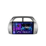 Android 15 Double DIN Autoradio 9 Zoll Car Touch Screen für Toyota RAV4 Rav 4 2001-2006 mit Rückfahrkamera Mirror Link BT Carplay GPS FM RDS SWC WiFi Cooling Fan Multimediaplayers(EP70 8+128G)