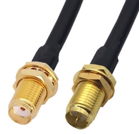 QYZLVCES(���X) LMR-240 50-4 �P�[�u�� SMA ���� SMA �I�X���X�R�l�N�^ LMR240 �����s�O�e�[���W�����p�[(1m,SMAF-RPSMAF-LMR240)