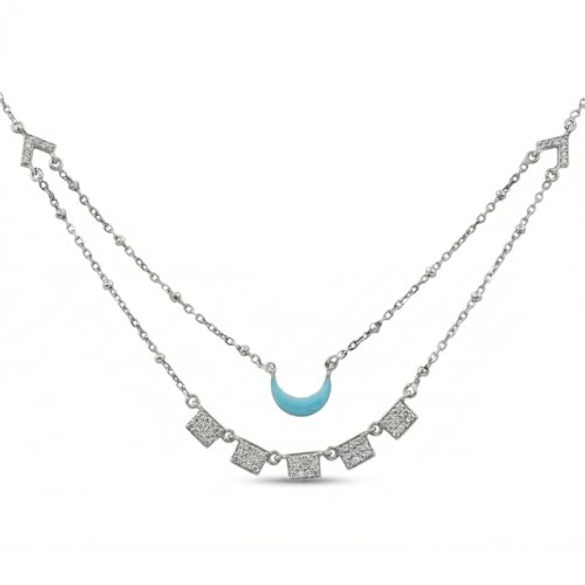 925 Sterling Silver Moonbeam Lariat Necklace, Romantic Gift