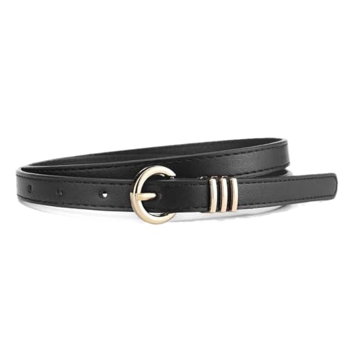 Pohullan Slim Leather Buckle Belt Fashionable Women'S Travel Shopping Designer Decoration Pants Belt