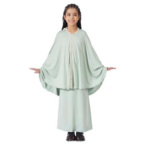 Vêtements prière enfants col brodé et thobe musulman islamique pour garçon