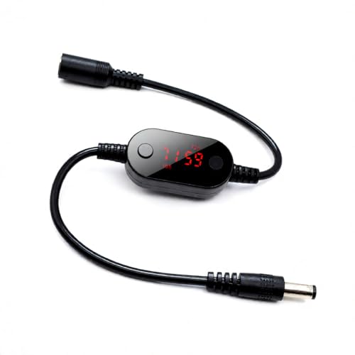 SANHOOII Automatic DC Router Rebooter Cable - Fixes Constant Internet Drops & Wi-Fi Lag - 24/48/72H Auto Restart Timer for Modems, Security Cameras - DC 5V-15V 5.5x2.1mm - Ensures 24/7 Uptime
