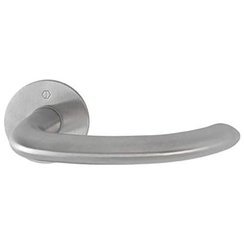 Preisvergleich Produktbild Hoppe 3189494 Türgriff mit Griffrosette Marseille E1138Z / 849 aus Edelstahl, Silber