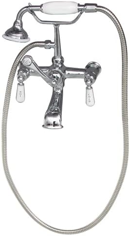 Clawfoot Tub Filler – Elephant Spout, Hand Held Shower, Swivel Mounts
