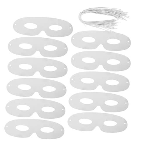 Abaodam 80Pcs Blank DIY Paper Masks for Creative Expression Half Face Craft Masks for Adults for Masquerade Parties Halloween and Costume Events