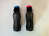 Tupperware 2 pc Black 310 ml flip top bottles
