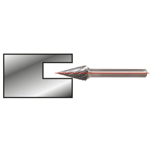KS Tools 515.3272 HM Spitzkegel-Frässtift Form M, 6mm