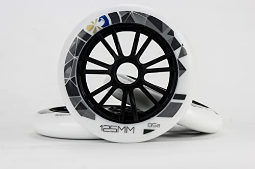 Flying Eagle Phantom Speed - Ruedas para patinaje (125 mm, 6 unidades), color blanco