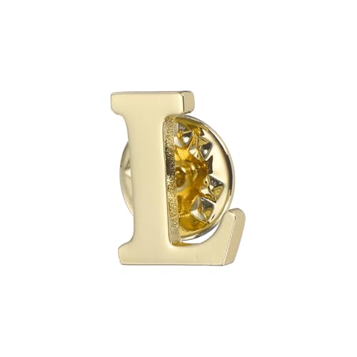 Image of PATIKIL Letter Lapel Pins, Initial Alphabet Collar Pins Letter Brooch Pins for Women Men Shirt Dress Suits