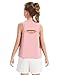 Hvididan Girls Tank Tops Pink Athletic Sleeveless Crew Neck Crop Tops Sports Workout Breathable Teen Shirt 11-12 Years
