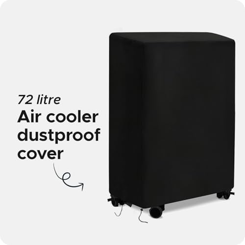 Image of Air Cooler Cover | Compatible with Voltas Grand 72 Litre Desert Cooler Cover | Polyster | Black (72 ltr)