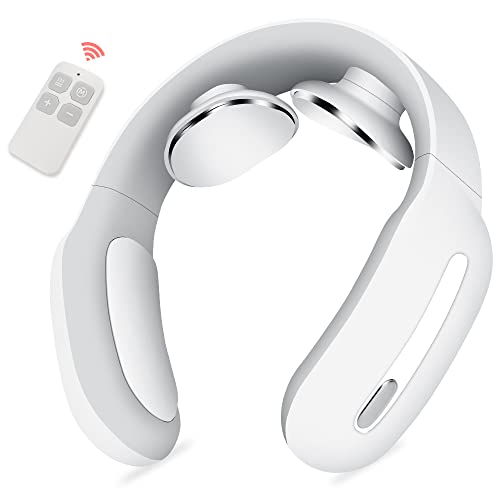 Neck Massager for Pain Relief, Intelligent Neck Massager Cordless with Heated, Level 15 deep Tissue Trigger Point Massager in 3 Modes, Christmas Gift for Mon Dad