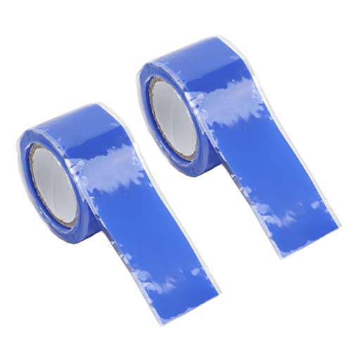 Image of Oumefar 2PCS Self Fusing Silicone Tapes Insulation Adhesive Tape ‑50℃ to 250℃ for Water Pipe Hose Repairing(Blue)