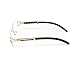 Vintage Small Retro Rimless Clear Lens Gold Frame Hip Hop Sunglasses Rectangle Men Women Frameless 90’s Shades Woodgrain Arm Buffs Frameless Sun Glasses Fashion Square Clear Tinted Glasses